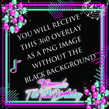Tik Birthday 360 Booth Photo Template, 360 Booth Overlay Filter, Revospin 360 Overlay for Any Event, Touchpix 360 Overlay