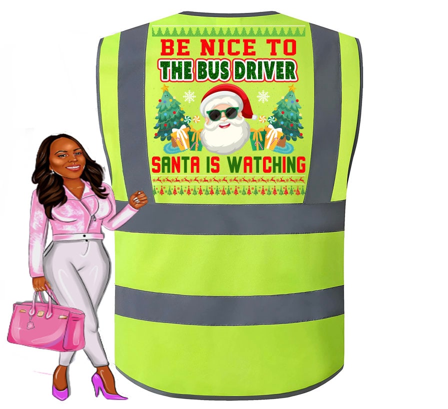 Holiday Bus Driver Vest, Bus Driver Reflector Safety Vest