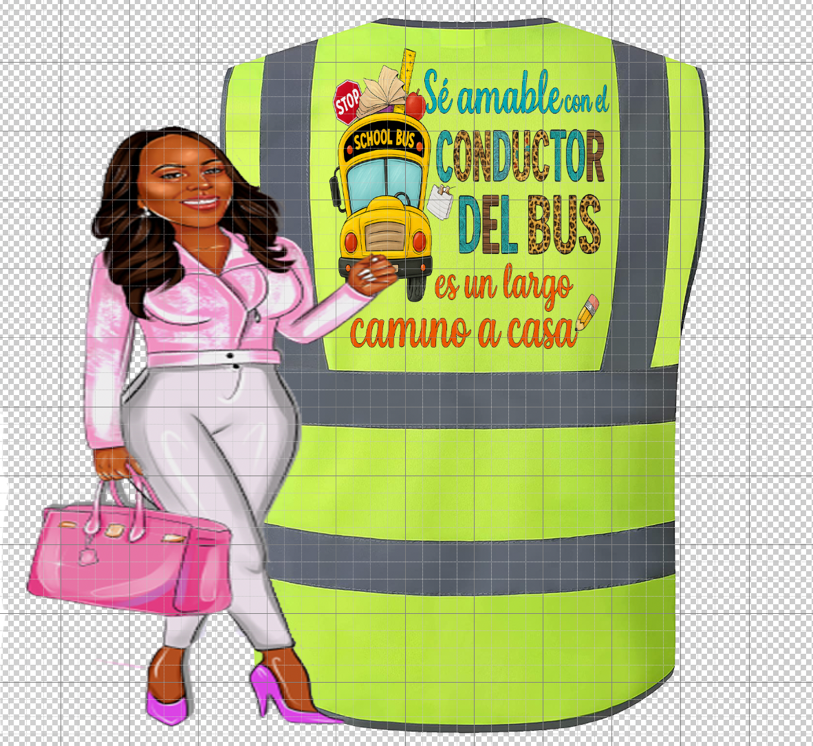 Bus Driver Specialist Vest, Bus Driver Reflector Safety Vest (Spanish)
