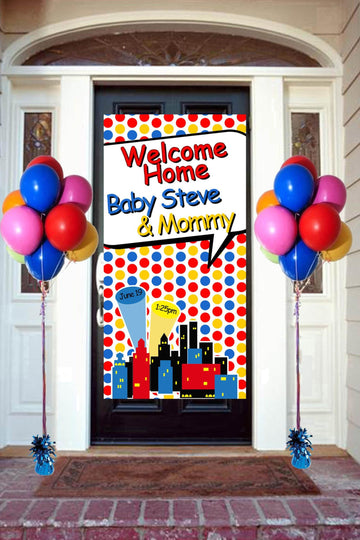 Banner, Personalized Baby Boy Party Banner, It's a Boy Welcome Banner, Welcome Home Baby Banner, Super Hero Banner