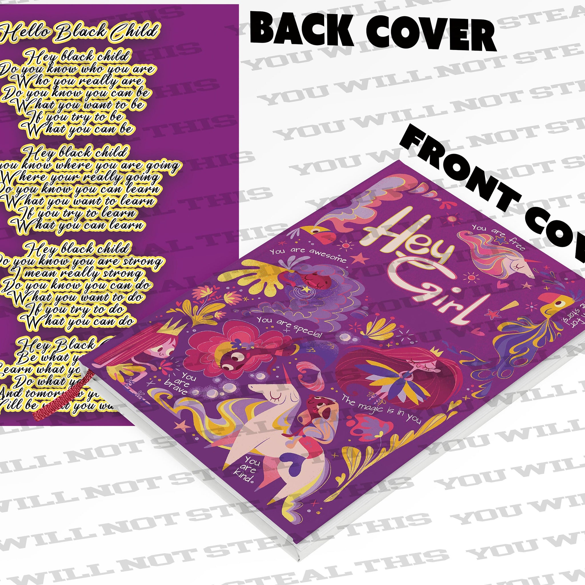 PRINTABLE Planner Cover Dashboard, Digital Personal Journal Cover, Hey Black Child