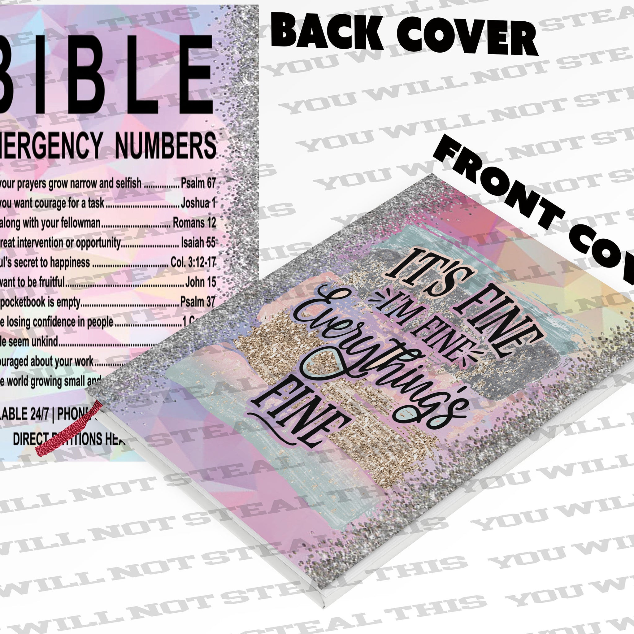 PRINTABLE Planner Cover Dashboard, Digital Personal Journal Cover, Im Fine Journal Cover, Custom Journal Cover