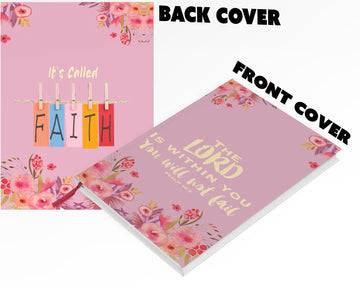 PRINTABLE Planner Cover Dashboard, Digital Personal Journal Cover, Its Called Faith Pink Journal Cover, Custom Journal Cover