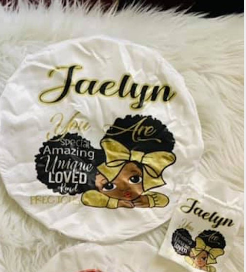Toddlers Satin Bonnet - Personalized Satin Bonnets - Toddler Bonnets Custom bonnet for kids toddlers and custom bonnet