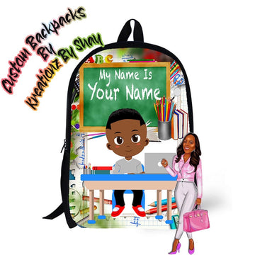 PRINTABLE Look Like Me Boy Back To School Custom Backpack, Lunchbag, and Notebook Digital File