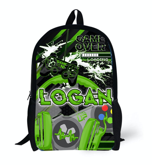 Personalized Backpack Gamer Backpack - Custom Backpack for Kids -Book Bag