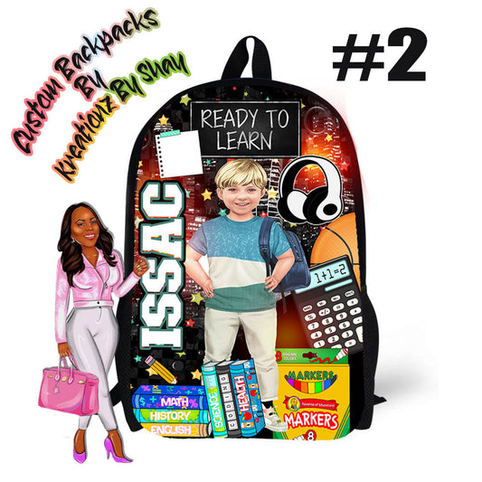 Personalized Backpack Issac Boys Backpack - Custom Backpack for Kids -Book Bag