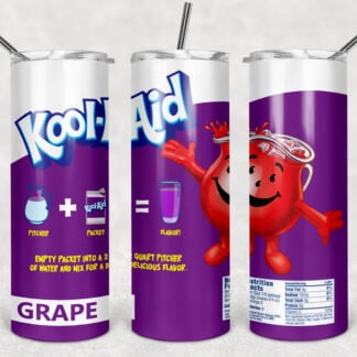 Grape Koolaid 20oz Skinny Tumbler Design