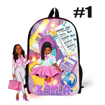 Personalized Backpack Ms Kayla Girls Backpack - Custom Backpack for Kids -Book Bag