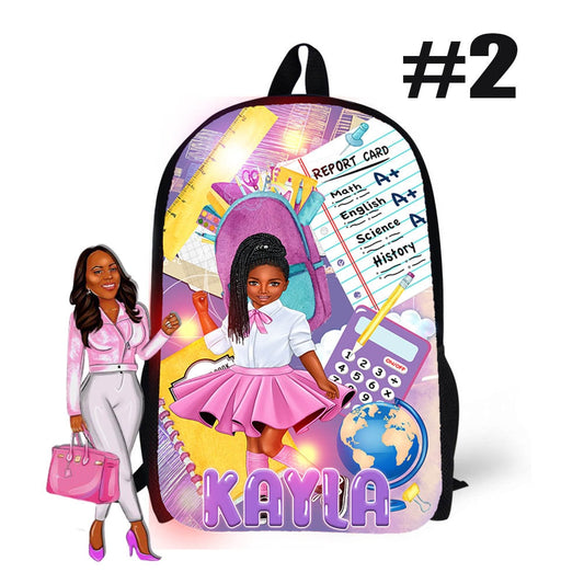 Personalized Backpack Ms Kayla Girls Backpack - Custom Backpack for Kids -Book Bag