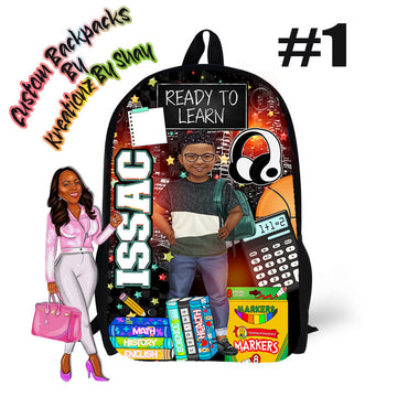 Personalized Backpack Issac Boys Backpack - Custom Backpack for Kids -Book Bag
