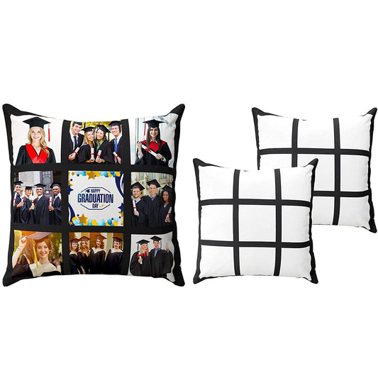 9 Panel Photo Pillow, Picture Pillow, Keepsake, Personalized Pillow, Collage Pillow