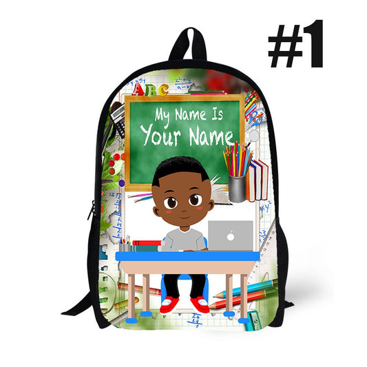 Look Like Me Boy Back To School Custom Backpack, Lunchbag  Custom Backpack for Kids Book Bag