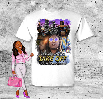 RIP Takeoff, Take Off Memorial Shirt, Migos Tribute T-Shirt,  Takeoff Rapper T-Shirt, Rest In Peace TakeOff Tee