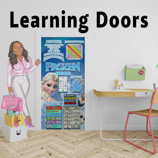 Learning Door Decals Character Learning Door Decals Removable. Readjustable