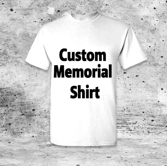 Pink n White Splatter Memorial Shirt,  RIP, Memorial Shirt, Tribute T-Shirt, T-Shirt, Rest In Peace Tee