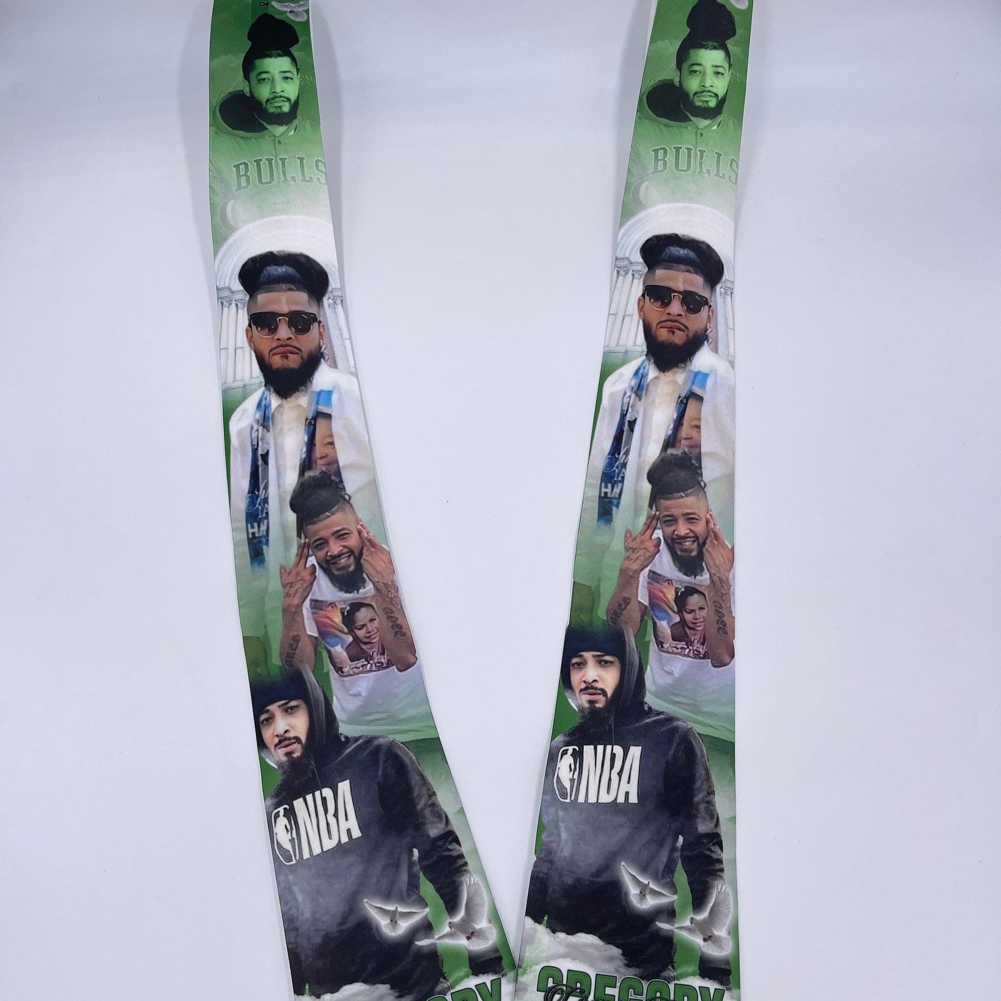 Memorial Ties, Green Tie, Personalized Photo Ties,  In Loving Memory Ties, Personalized tie