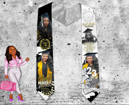 Golden & Black Graduation Stole