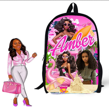 Custom Baarbie Girl Custom Backpack for Kids Book Bag