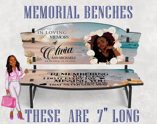 Memorial Teal Agate Memorial Bench for Loss of Loved One